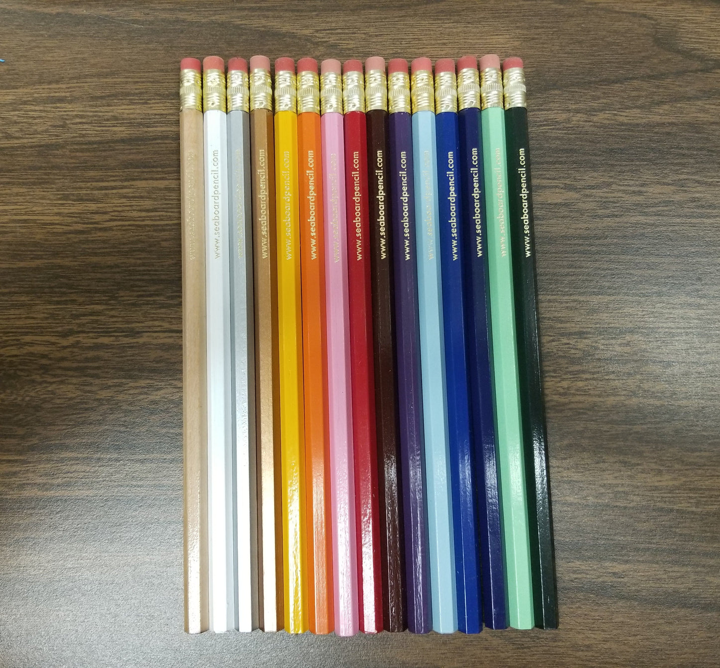 Personalized School Pencils (Pastel Blue: Set of 12) 2-Lines