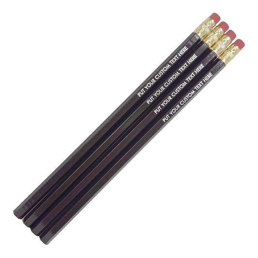 Personalized School Pencils (Maroon: Set of 12)