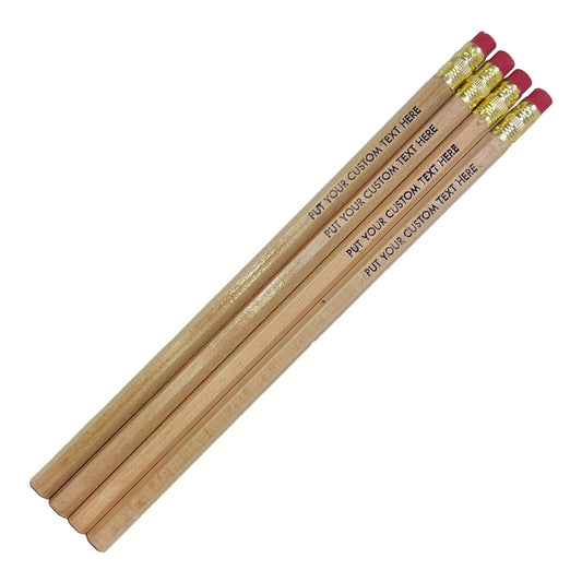 Personalized School Pencils (Natural: Set of 12)