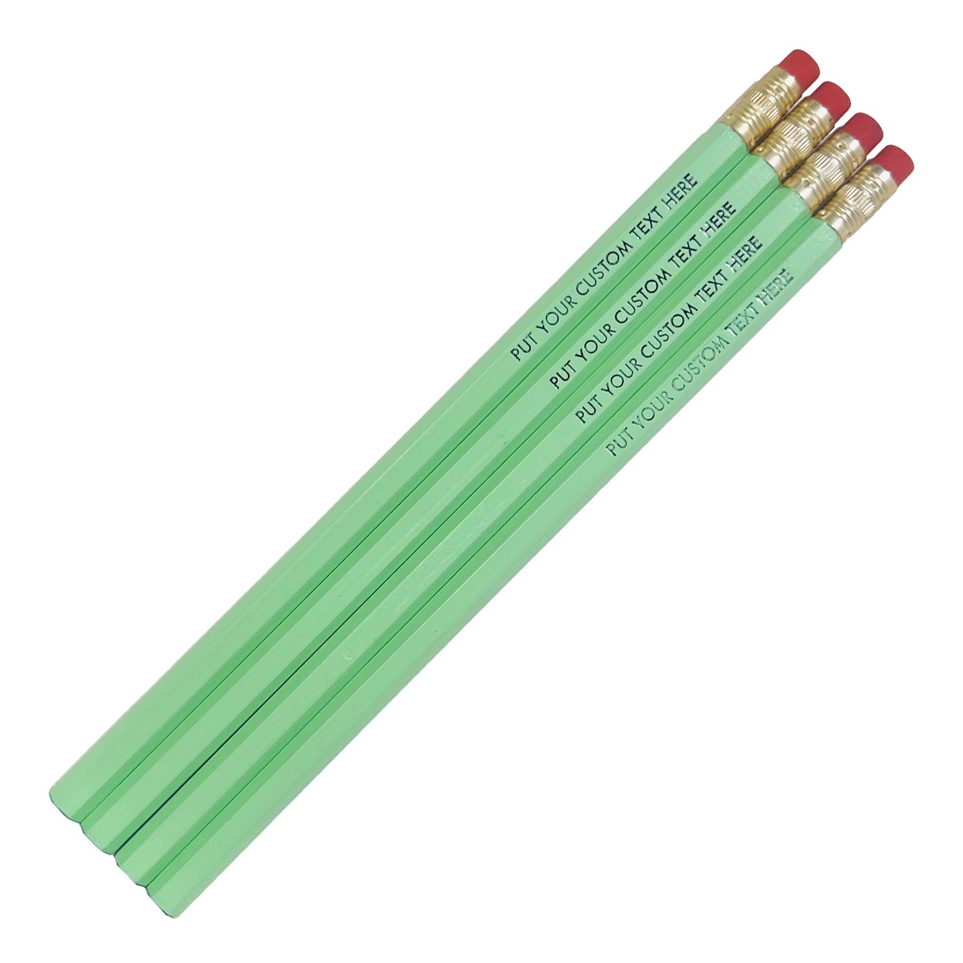 Personalized School Pencils (Pastel Green: Set of 12)