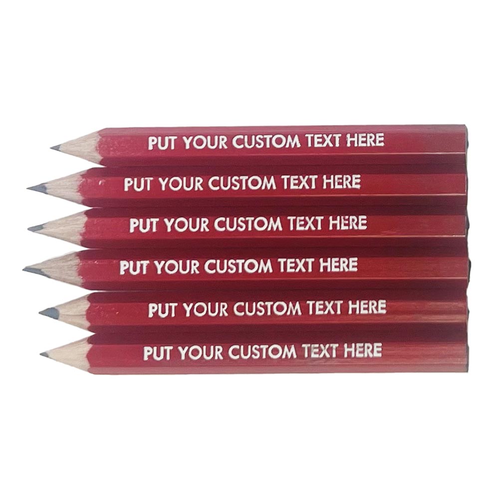 Personalized Golf Pencils (Red: Set of 36)