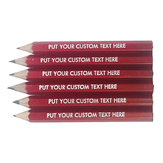 Personalized Golf Pencils (Red: Set of 36)