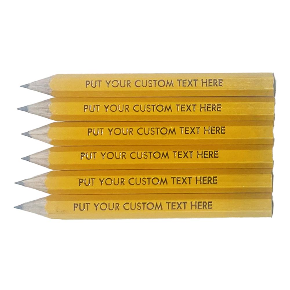 Personalized Golf Pencils (Yellow: Set of 36)