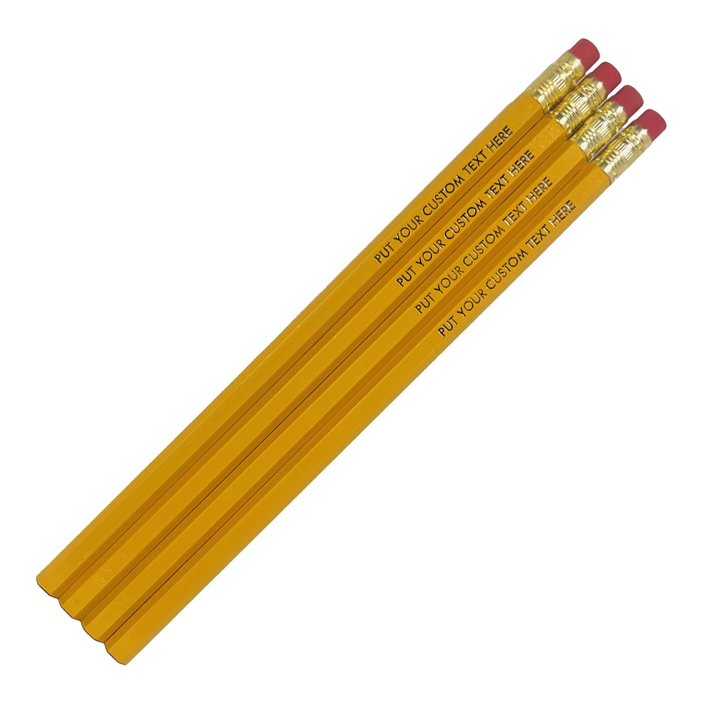 Personalized School Pencils (Yellow: Set of 12)